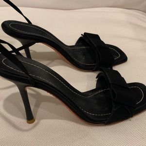 VALENTINO Satin Ankle Straps High Heel Sandals